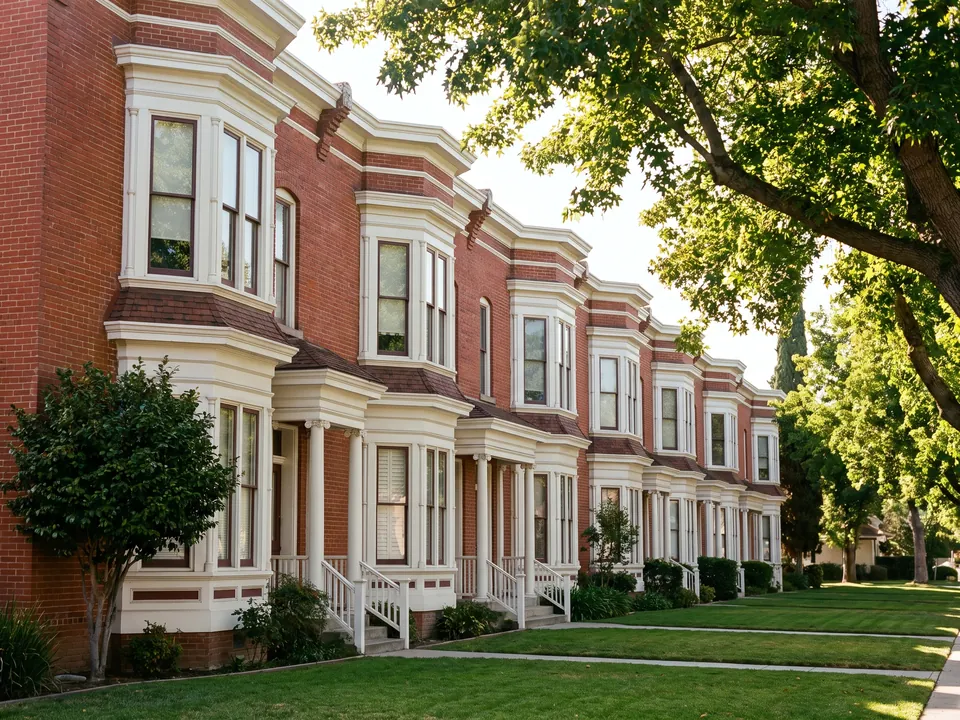 Brick Row historic townhomes near our National City service area