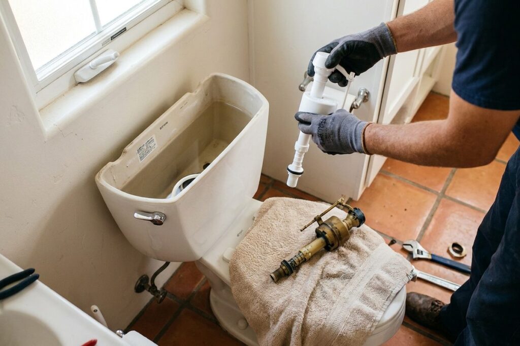 Toilet Fill Valve Replacement When the Tank Will Not Refill Right
